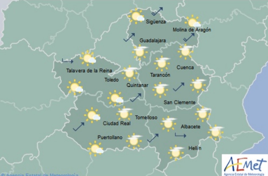 Mapa predictivo de Castilla-La Mancha.