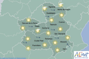 Previsiones de Aemet para hoy, lunes 30 de julio.