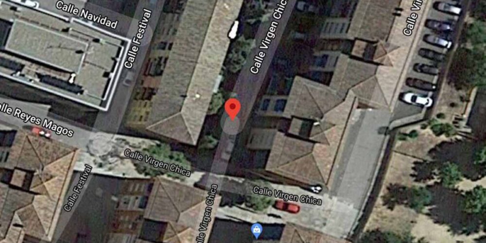 Calle Virgen Chica, en el barrio de Santa Bárbara de Toledo, donde hubo un incendio. Imagen: Google Maps