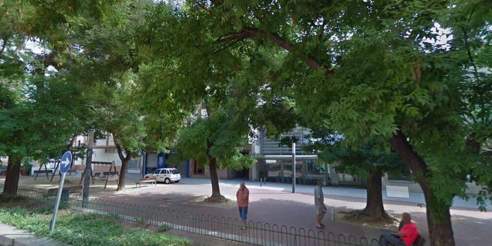 Imagen de la Plaza Santiago Bernabéu de Almansa en Google Street View