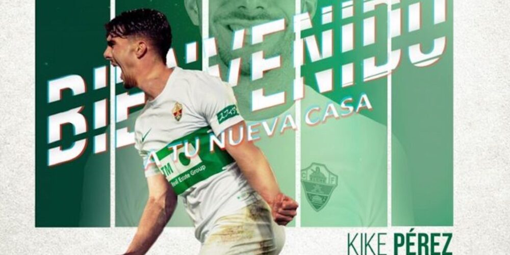 Kike Pérez, con el Elche en Primera. Foto: Elche.