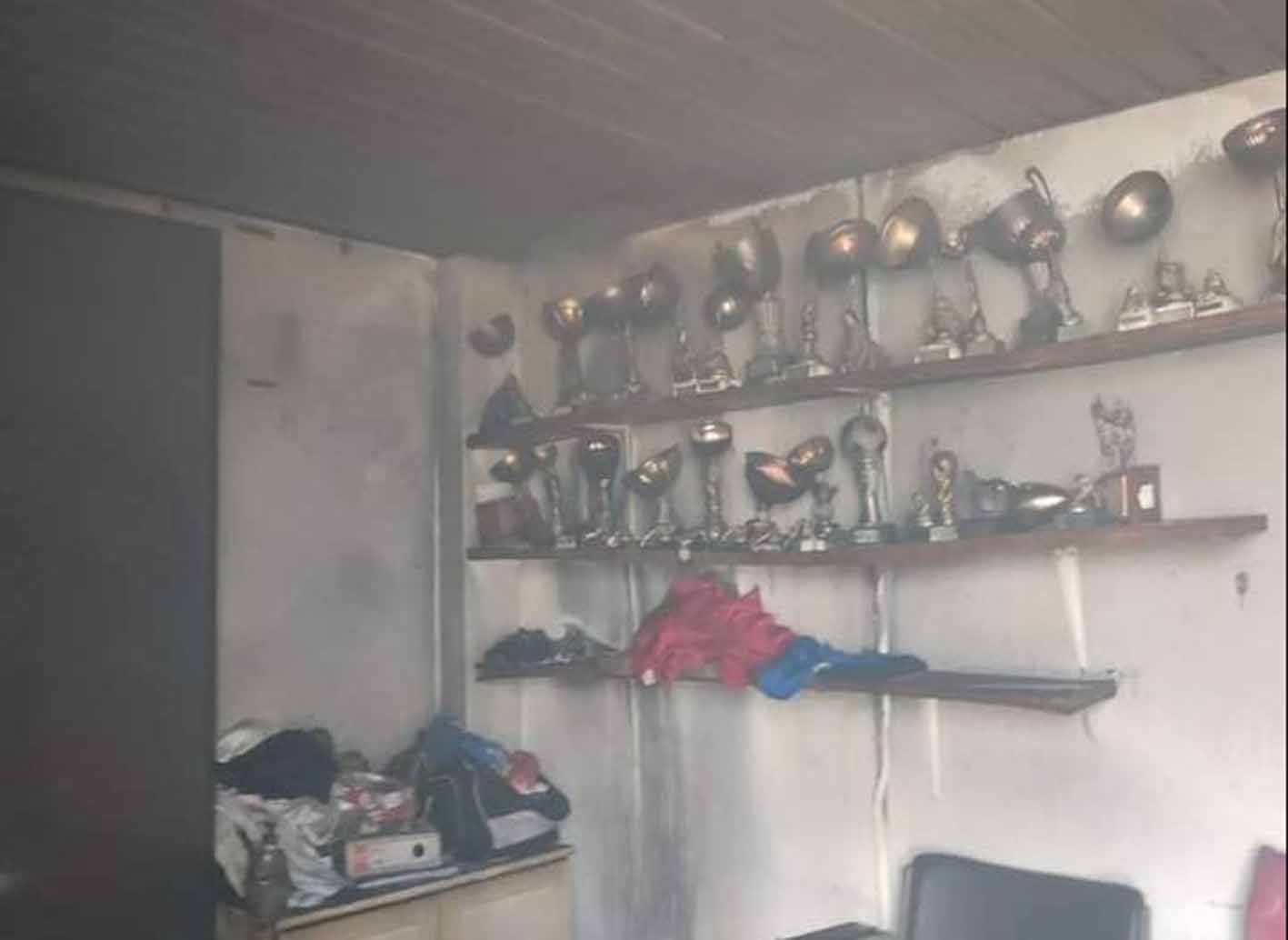 Así quedó la sala de trofeos.