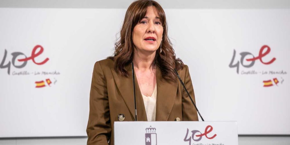 La portavoz del Gobierno de Castilla-La Mancha, Blanca Fernández.