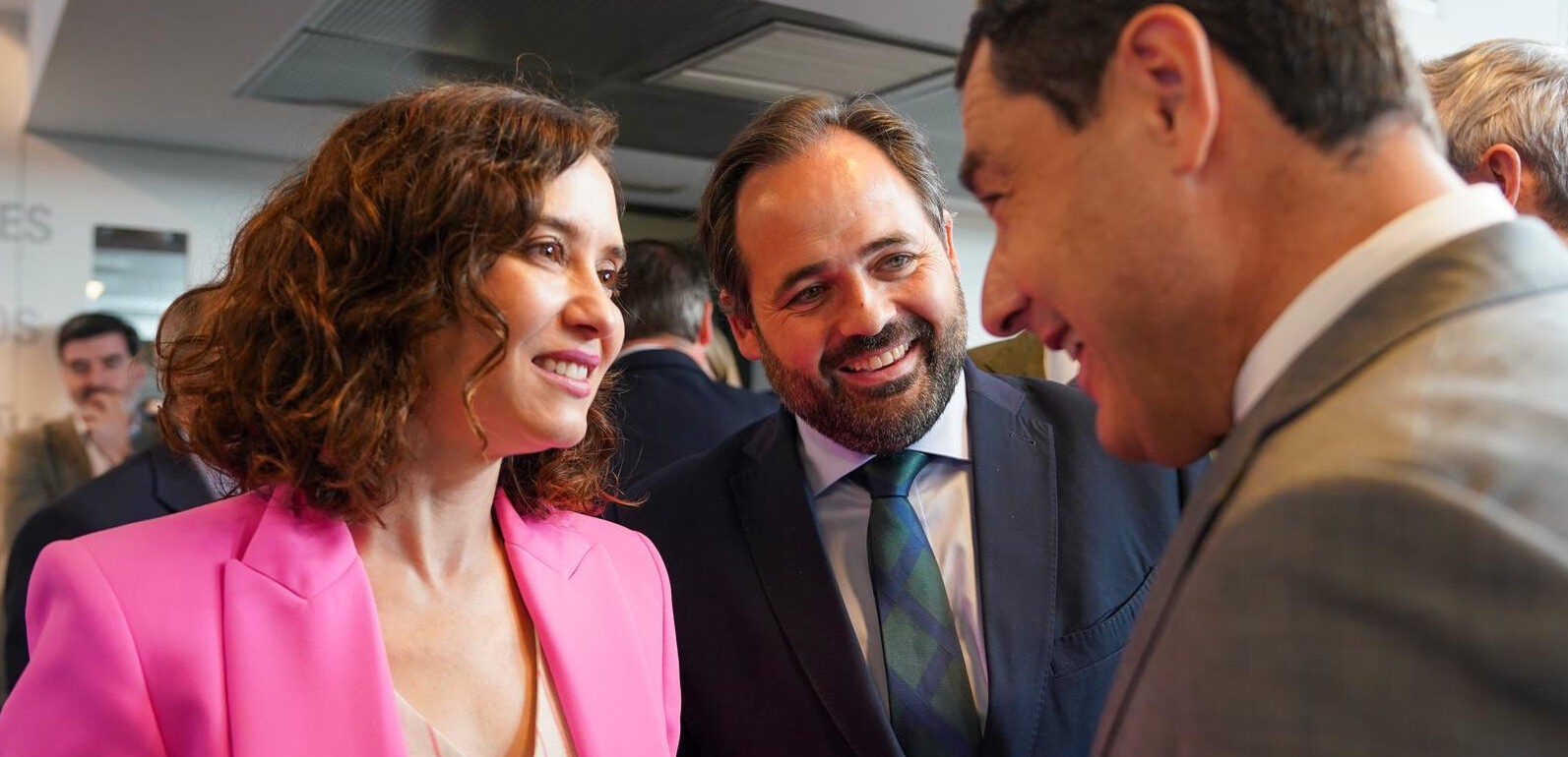 Isabel Díaz Ayuso, Paco Núñez y Moreno Bonilla.