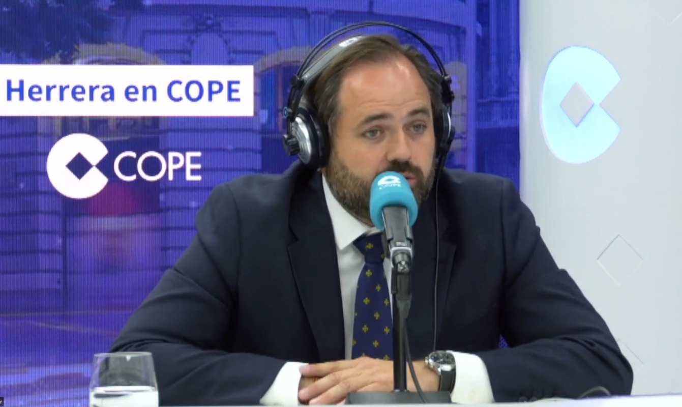 El presidente del PP de CLM y candidato a la Presidencia de la Junta, Paco Núñez, entrevistado en Herrera en Cope.