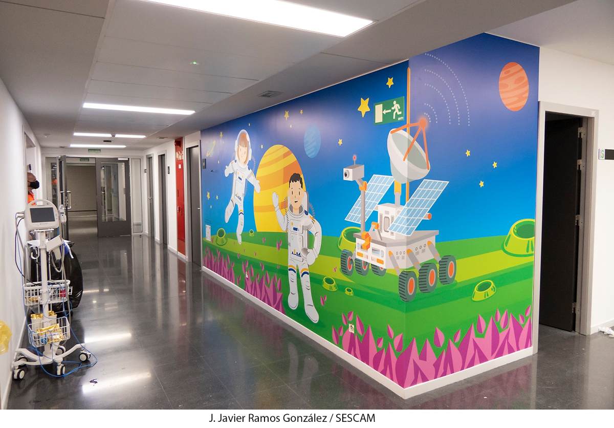 Mural área de Urgencias Pediátricas del Hospital Universitario de Guadalajara