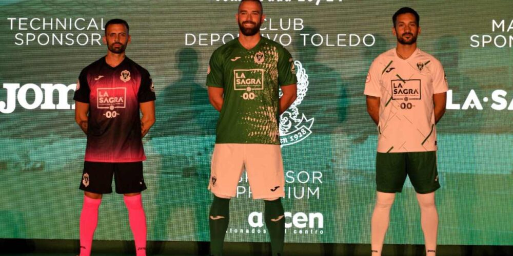 Las nuevas equipaciones del CD Toledo. Foto: CD Toledo.