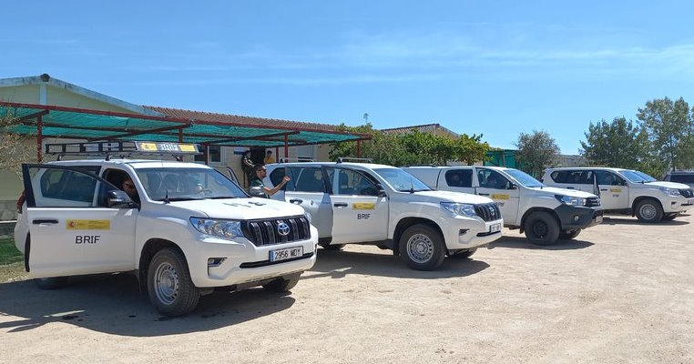 Vehículos de la BRIF de La Iglesuela, colgado en su cuenta de X.