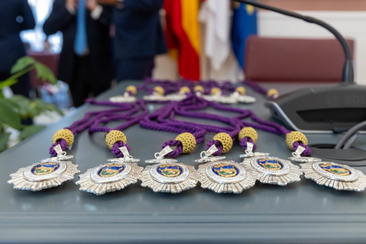 Medallas de concejales en el Ayuntamiento de Guadalajara