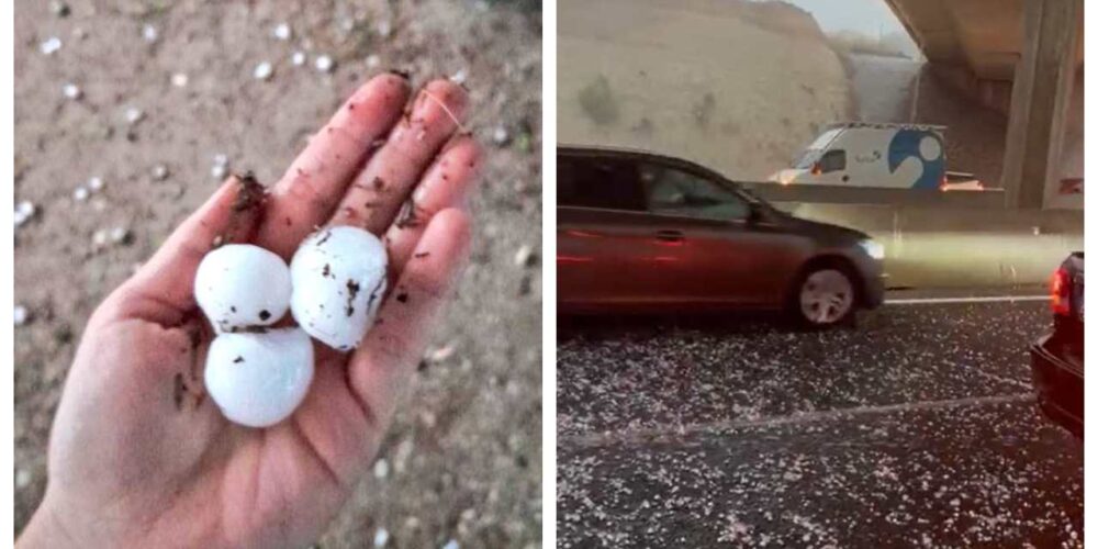 Imagen de las granizadas en Albacete.