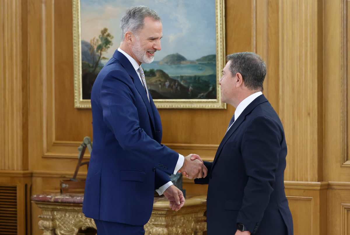 El rey Felipe VI recibe en audiencia a Emiliano García-Page, presidente de CLM.