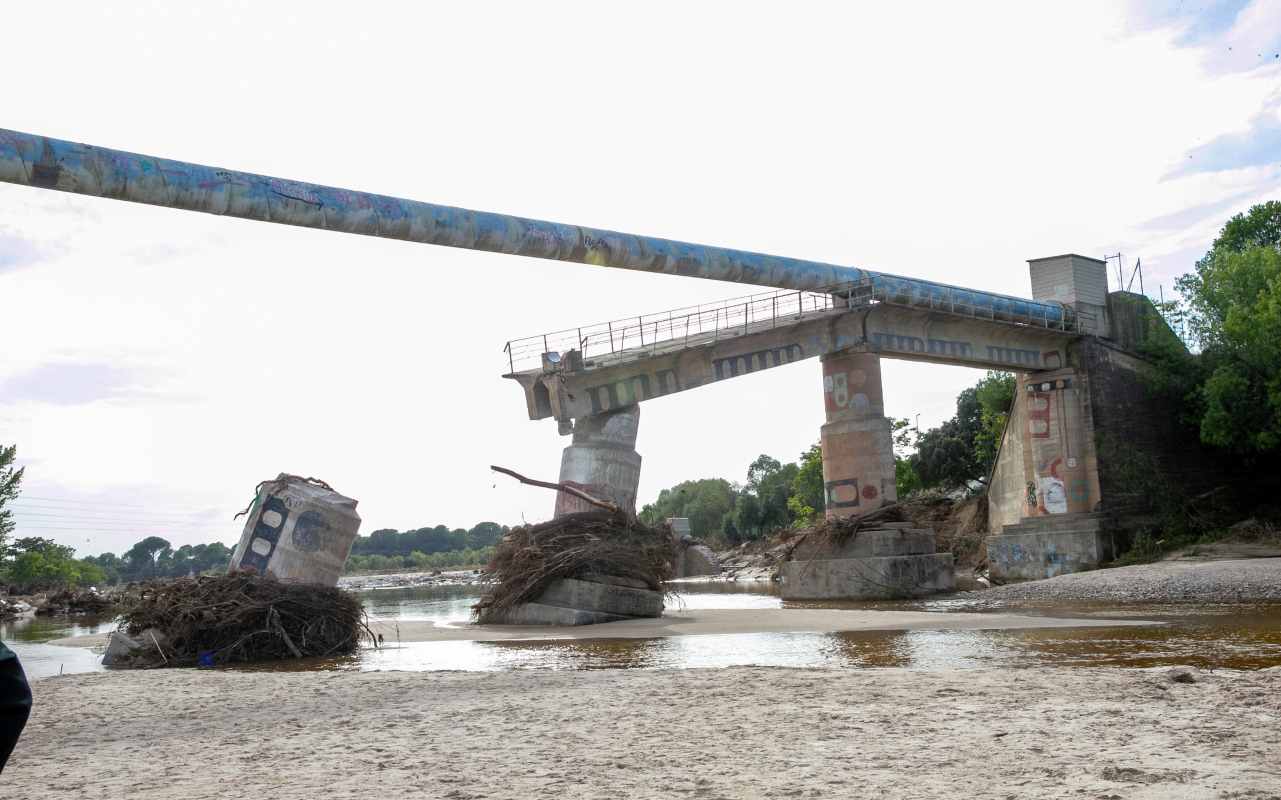 La tubería de Picadas destruída por la DANA.