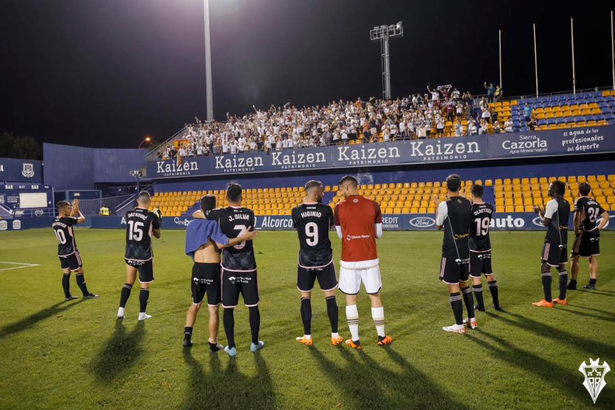 El Albacete dio la de arena en el campo del Alcorcón. Foto: Albacete Balompié.