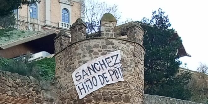 Pintadas contra Pedro Sánchez