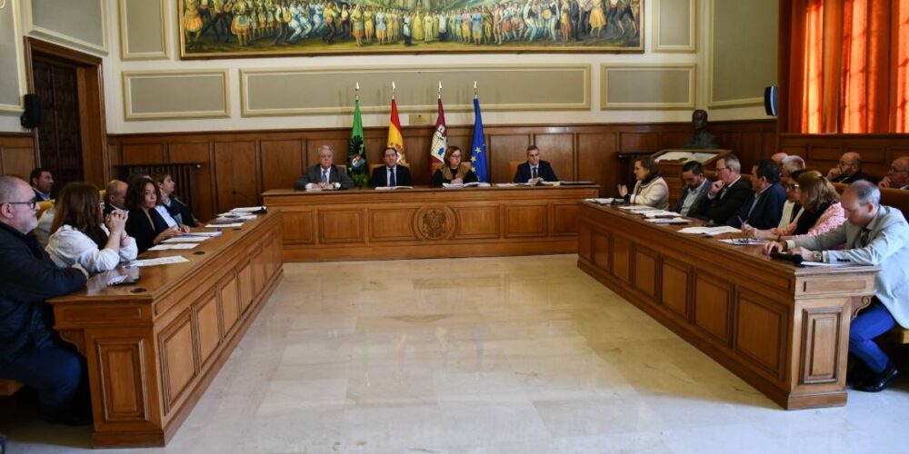 Un momento de la celebración del Pleno ordinario de la Diputación de Toledo.