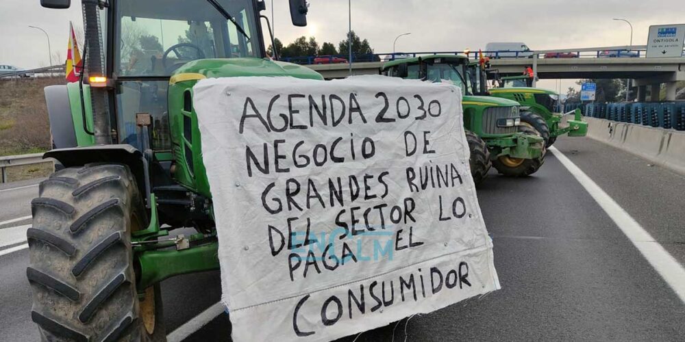 Imagen de una de las tractoradas en Castilla-La Mancha.