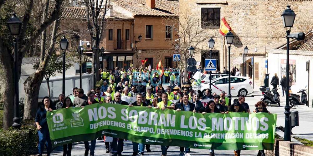 Manifestación de agricultores en Toledo