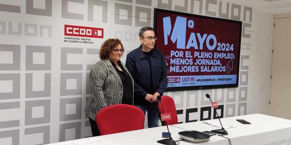 Paco de la Rosa y Patricia Ruiz presentaron las manifestaciones del 1 de Mayo.