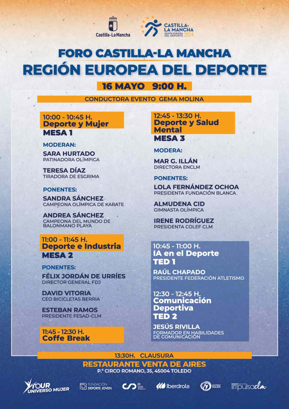 Foro Castilla-La Mancha Región Europea del Deporte.