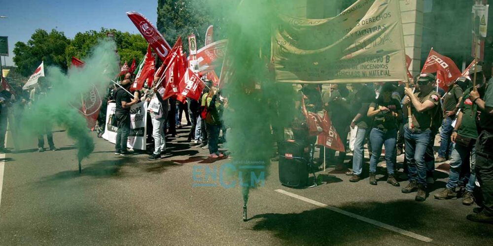 Manifestación de los agentes medioambientales en Toledo