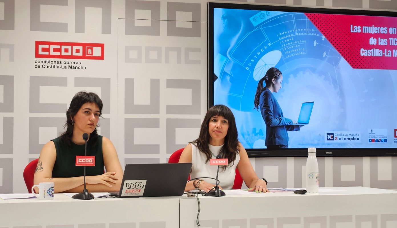 informe elaborado por CCOO bajo el título 'Las mujeres en el sector de las TIC en Castilla-La Mancha'.