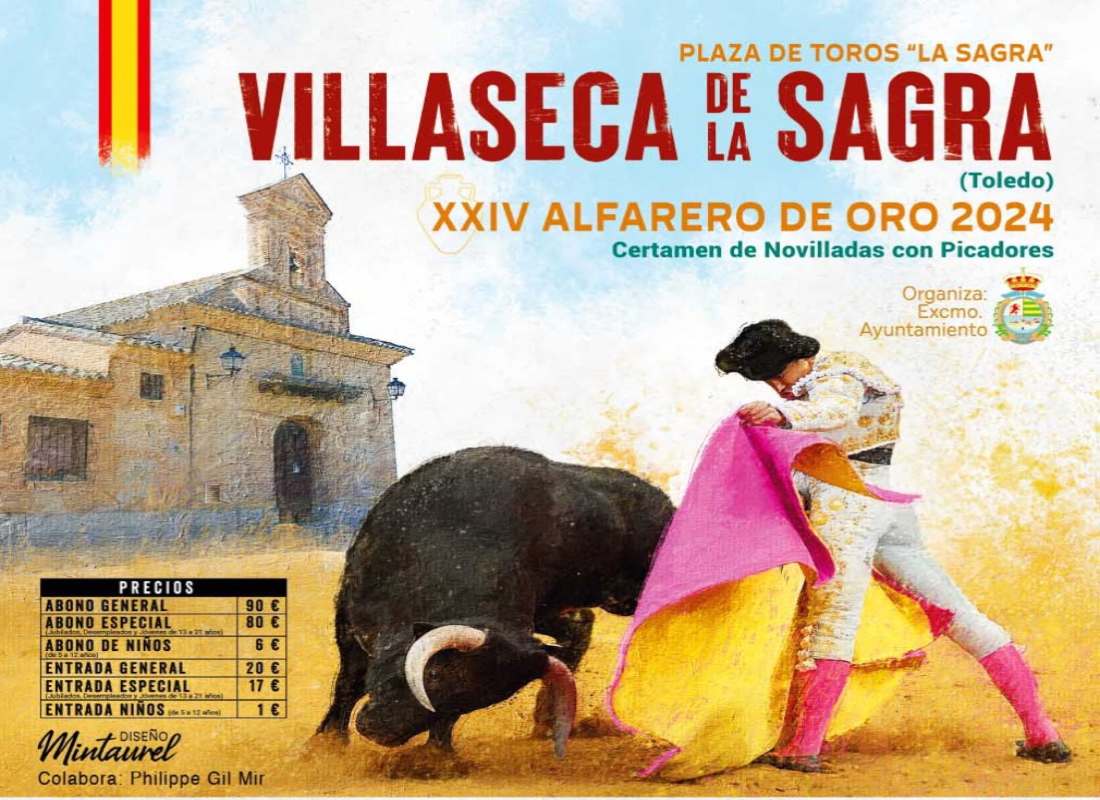 Cartel XXIV Certamen Alfarero de ORO Feria Taurina 2024, Villaseca de la Sagra.