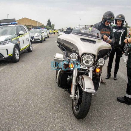 Control de alcoholemia de la Guardia Civil en campaña de prevención de accidentes en motos y ciclomotores