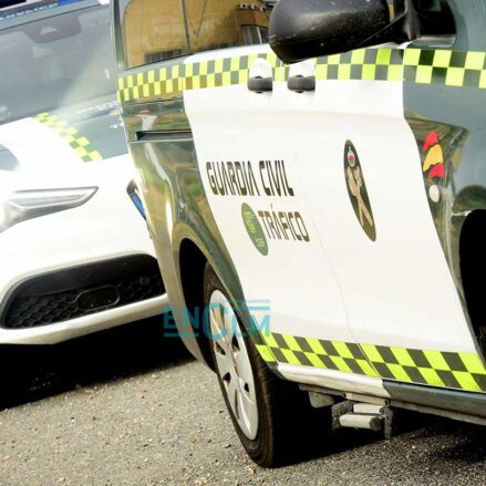 Control de alcoholemia de la Guardia Civil en campaña de prevención de accidentes en motos y ciclomotores