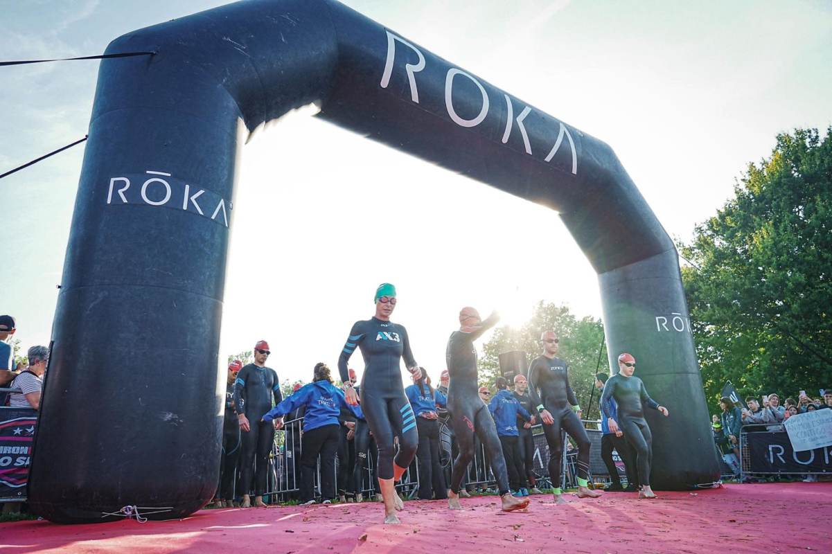 Débora Vaquerizo, en un momento del Ironman de Vitoria. Foto: Débora Vaquerizo.