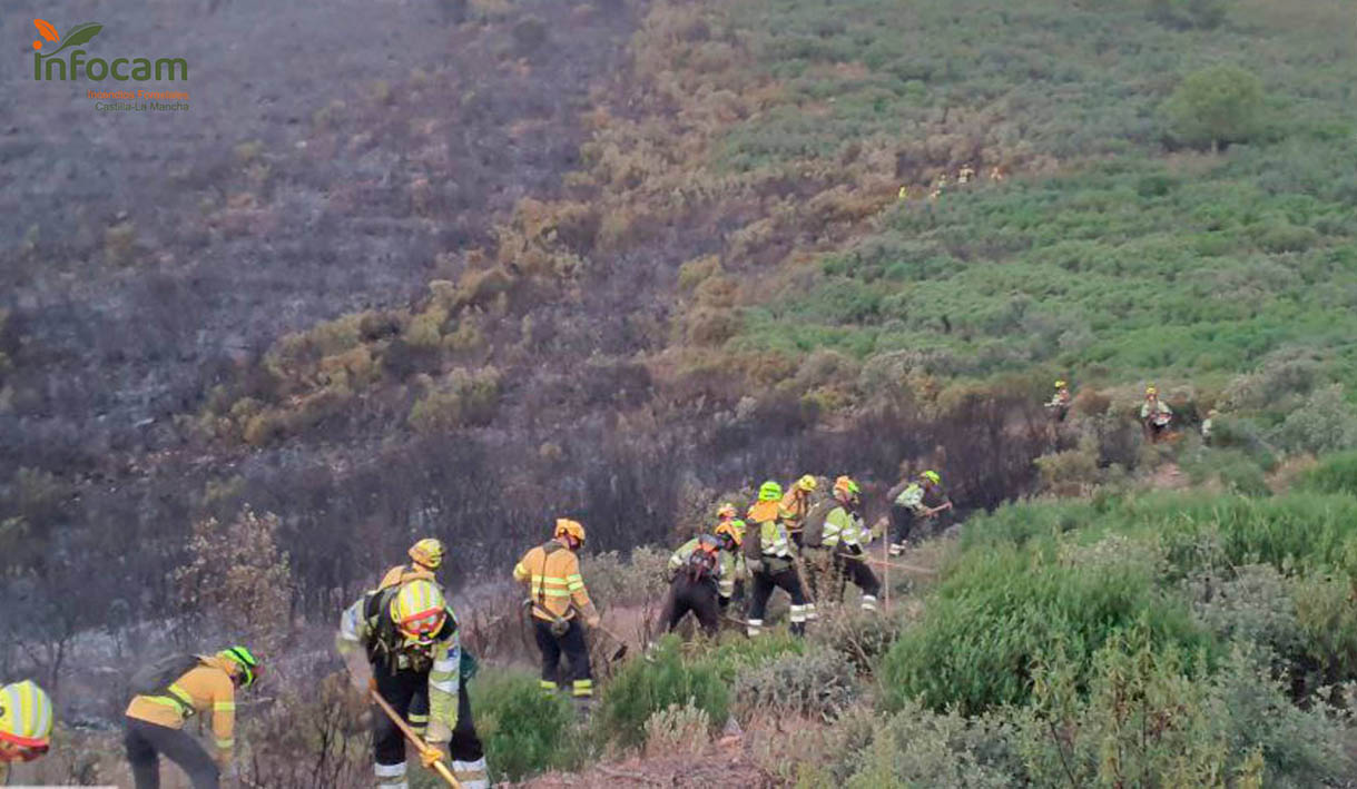 Incendio forestal en Argamasilla