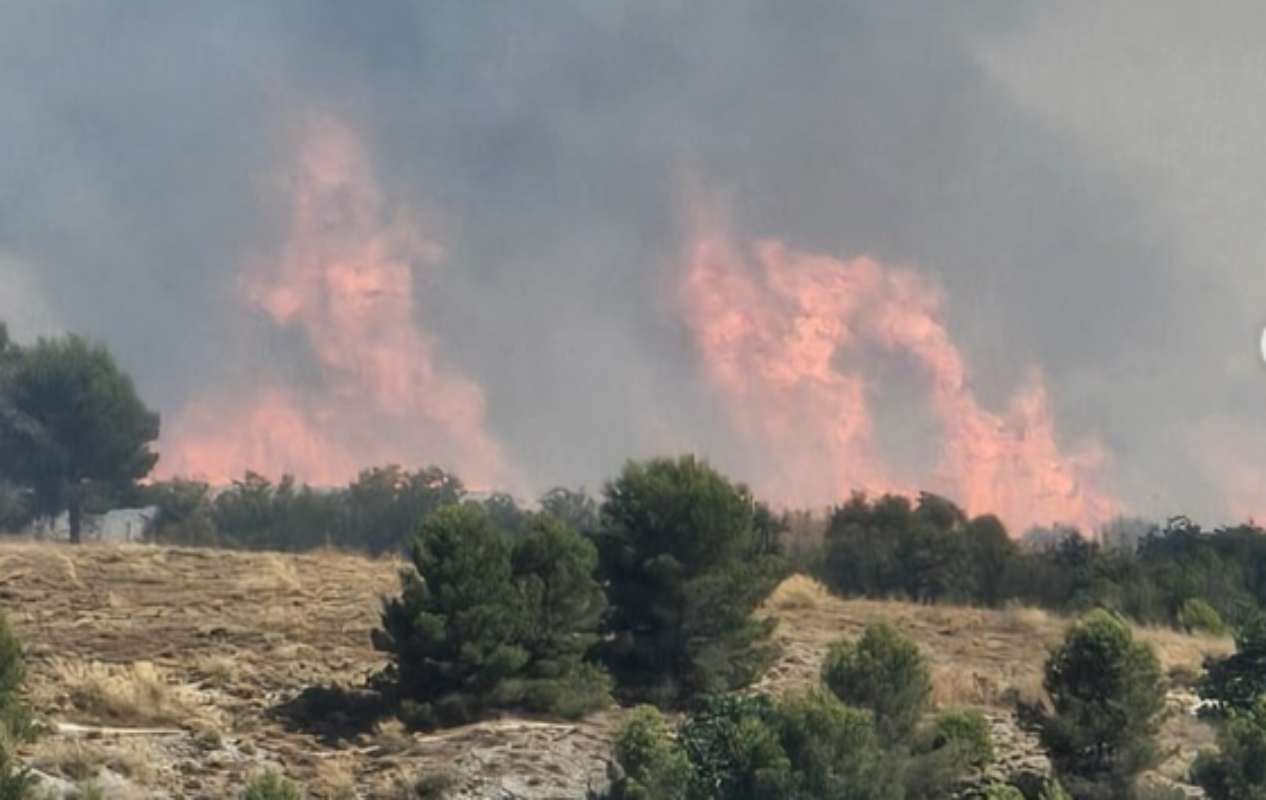 Imagen del incendio de Borox. Foto: CMM.