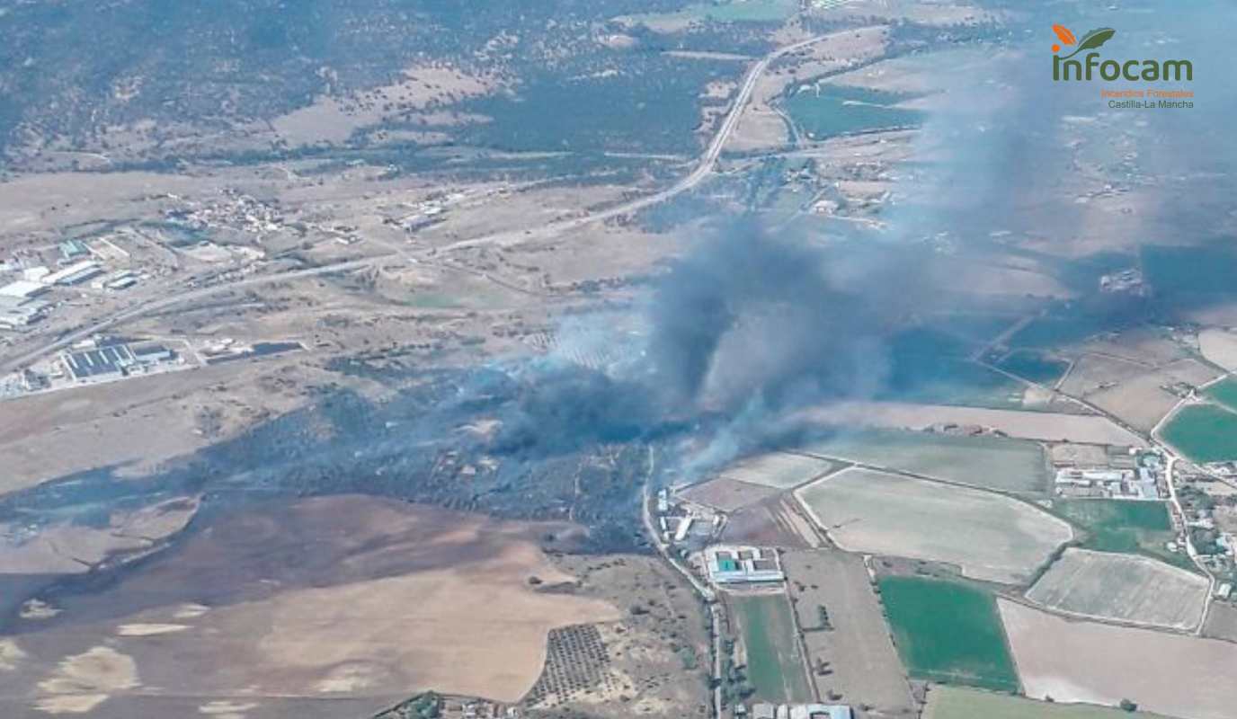 Incendio cerca de Talavera, en la pedanía de Gamonal.