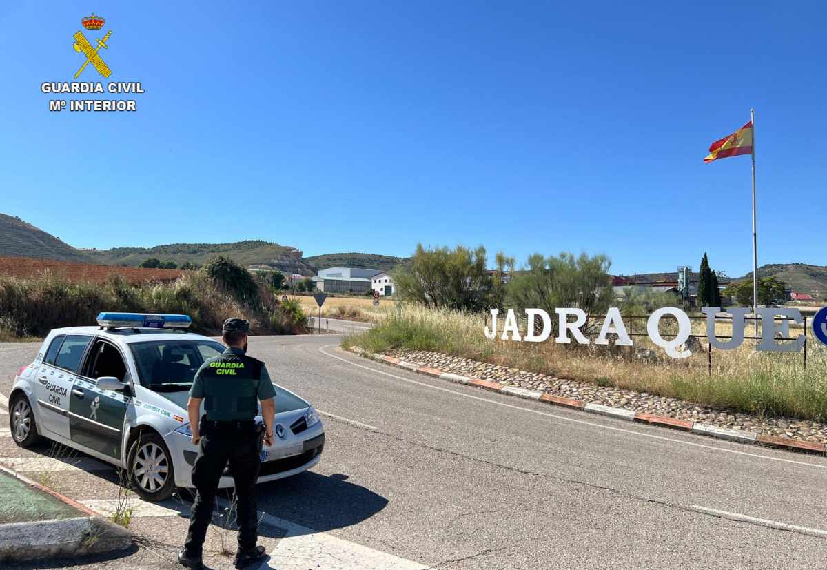 La Guardia Civil en Jadraque (Guadalajara).