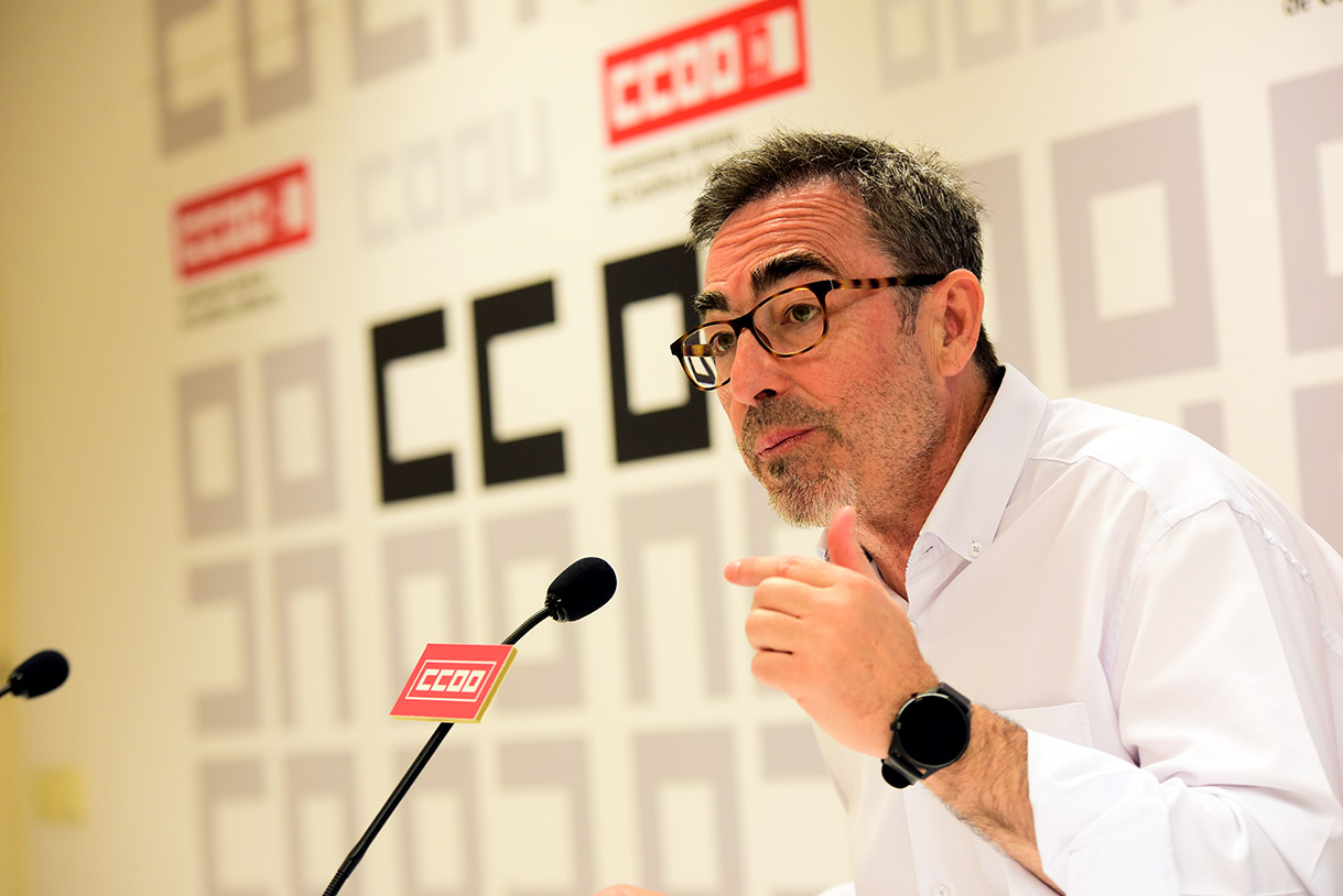 Paco de la Rosa, secretario general de CCOO Castilla-La Mancha. Foto: Rebeca Arango.