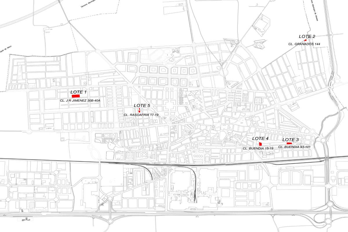 Plano de viviendas protegidas de de Azuqueca de Henares (Guadalajara)