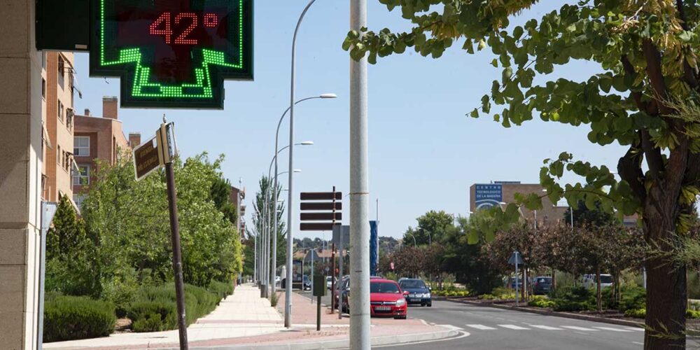 Imagen de un termómetro en Toledo. Foto: Rebeca Arango.