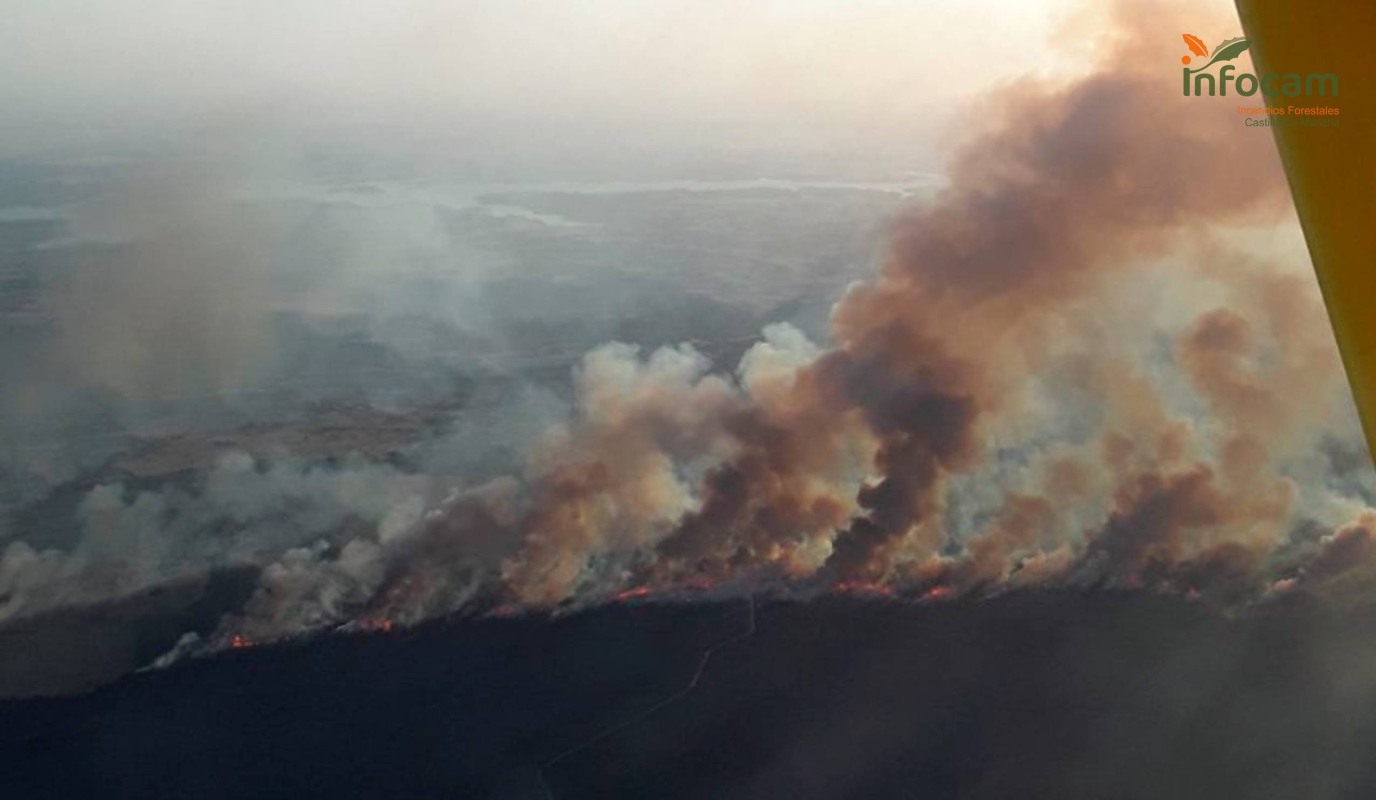 Aspecto del incendio de Valverdejo.