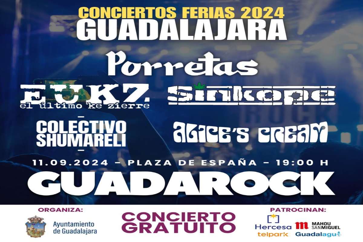 Cartel Guadarock Ferias y Fiestas de Guadalajara