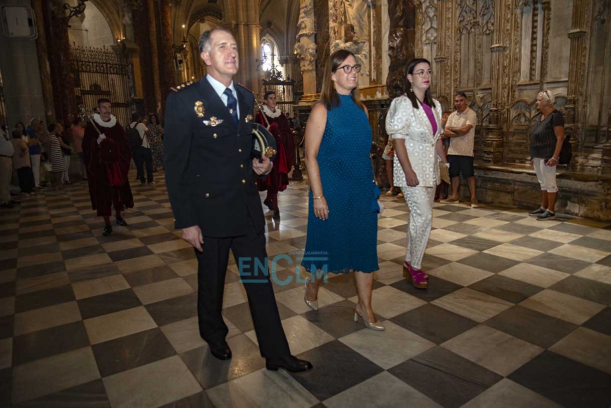 Esther Padilla en la procesión de la Viergen del Sagrario