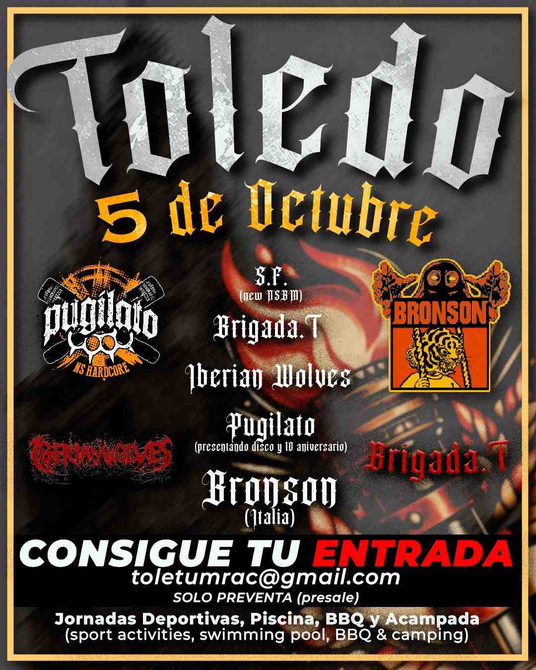 Imagen del cartel de los conciertos anunciados en Toledo.