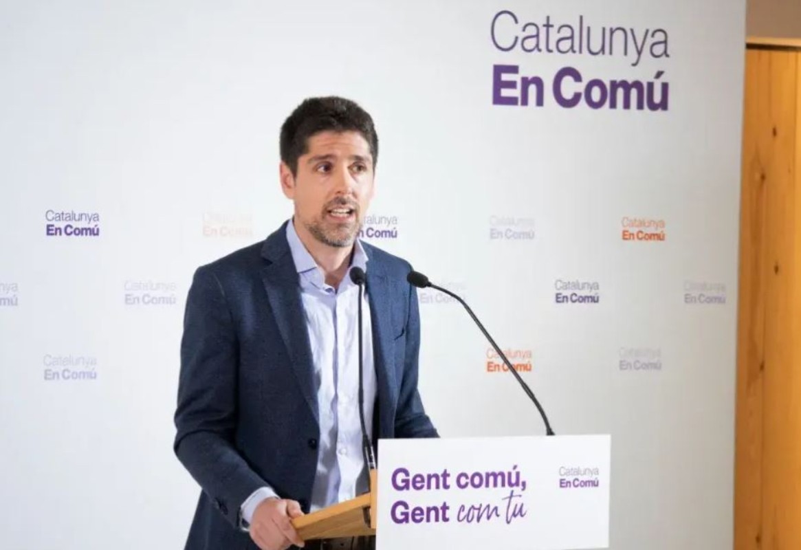 El portavoz de Comuns en el Parlamento catalán, David Cid. Foto: EP.