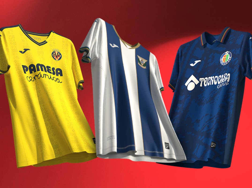 Leganés, Villarreal y Getafe. patrocinados por Joma. Foto: Joma.