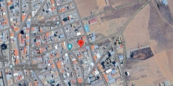 Pelea con un herido en la calle Santa Lucia de Las Pedroñeras (Cuenca). Imagen: Google Maps.