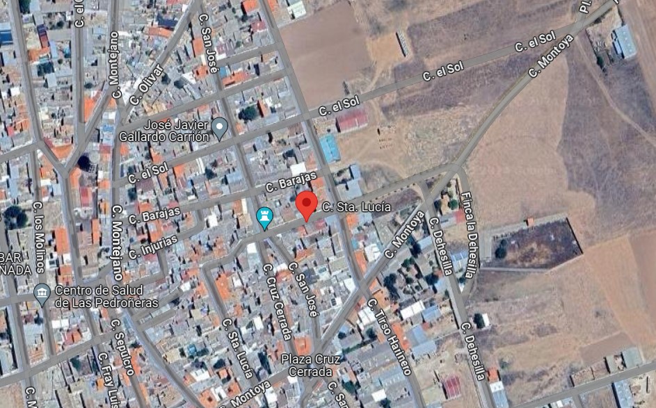 Pelea con un herido en la calle Santa Lucia de Las Pedroñeras (Cuenca). Imagen: Google Maps.