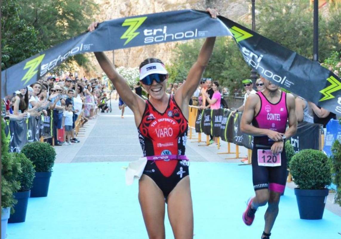 María Varo, cuando se proclamó campeona regional de triatlón olímpico. Foto: María Varo.