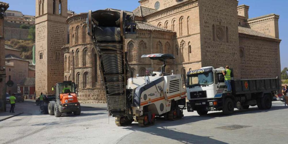 Obras en la Puerta de Bisagra.