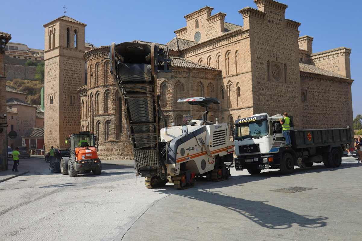 Obras en la Puerta de Bisagra.