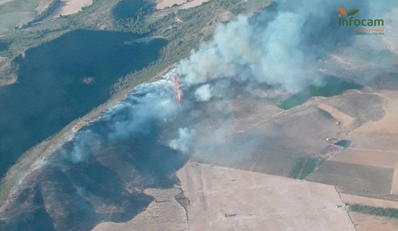 Se acabó el incendio de Tobarra. Foto: Infocam.