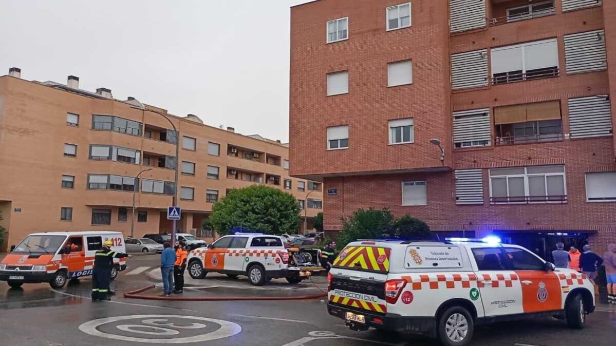 Garajes inundados tras la tormenta en Guadalajara