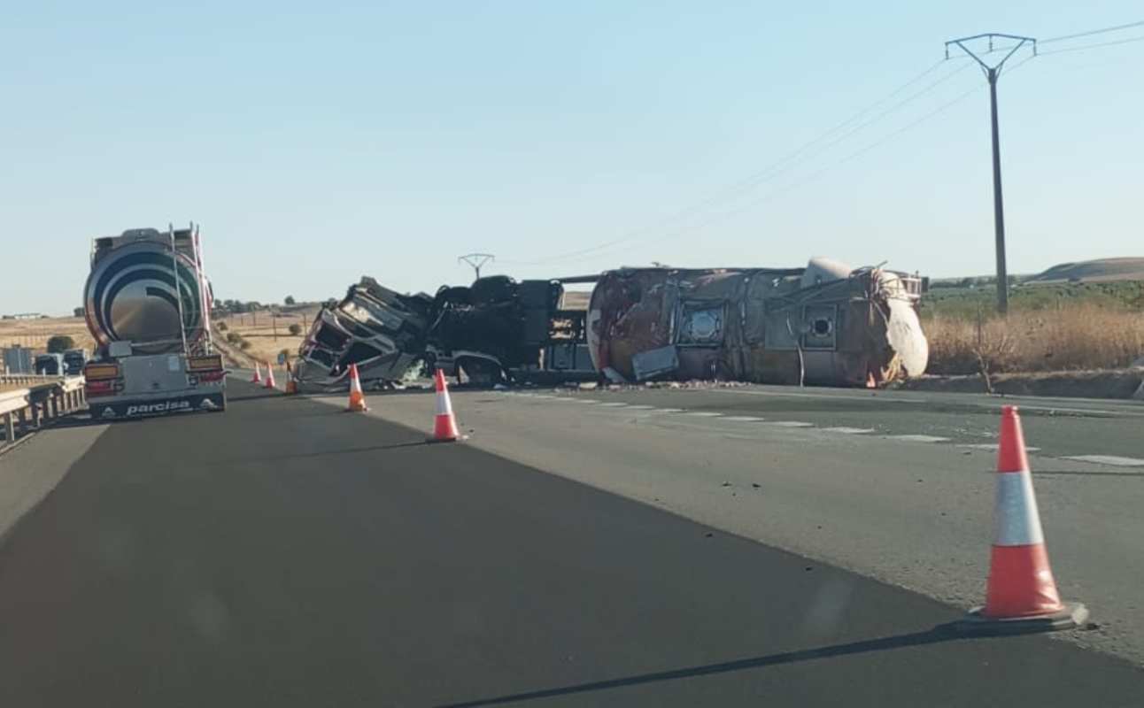 Accidente en la A-4, a la altura de La Guardia.